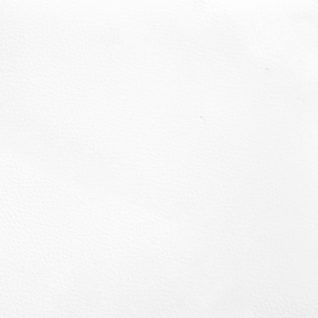 vidaXL sengegavl med kanter 147x23x118/128 cm kunstlæder hvid