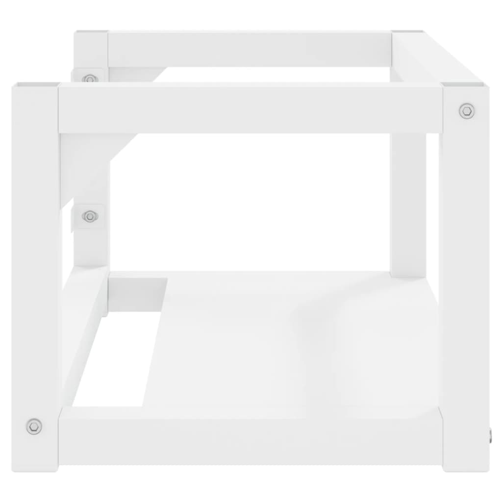 vidaXL væghængt badeværelsesmøbel til håndvask 59x38x31 cm jern hvid