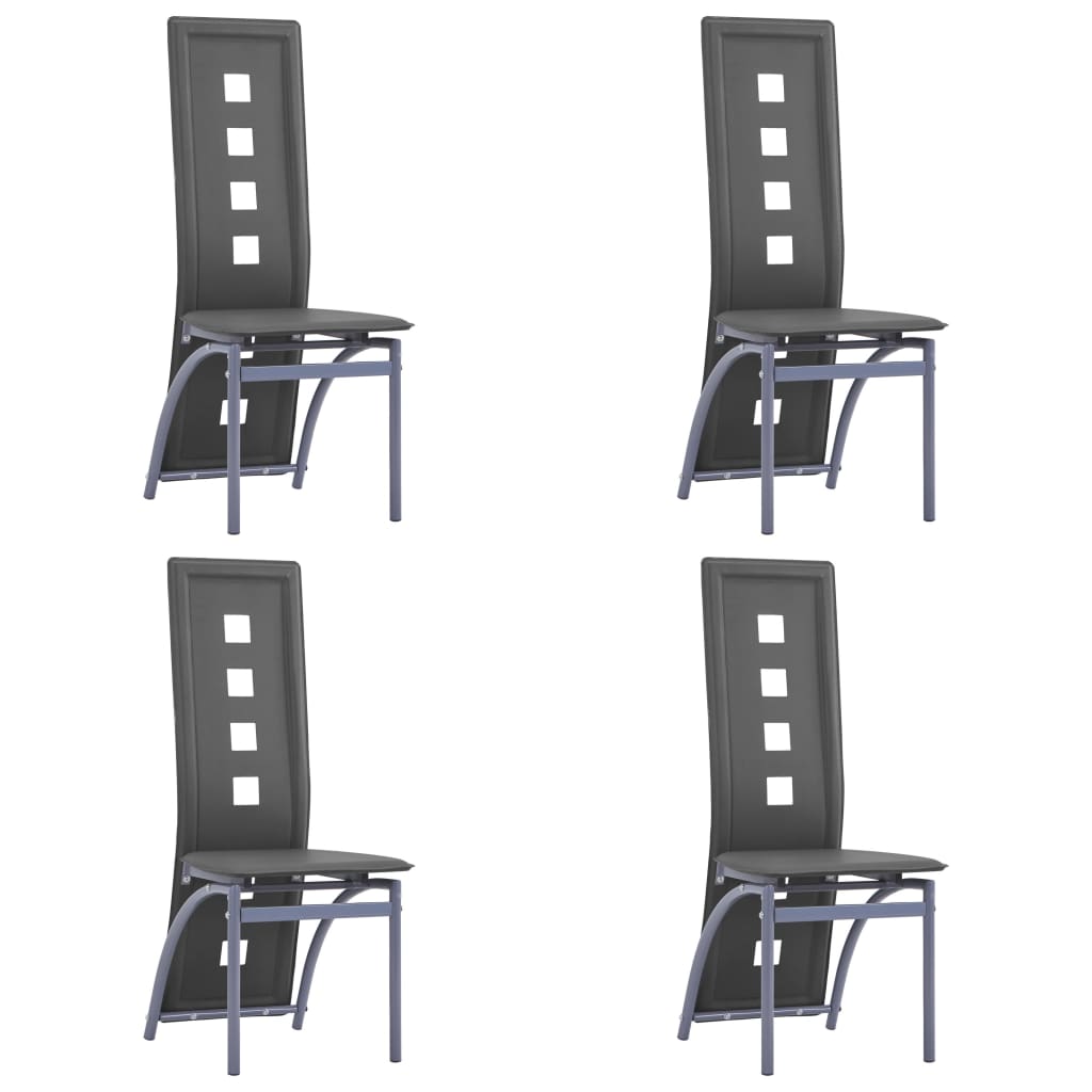 vidaXL spisebordsstole 4 stk. kunstlæder grå