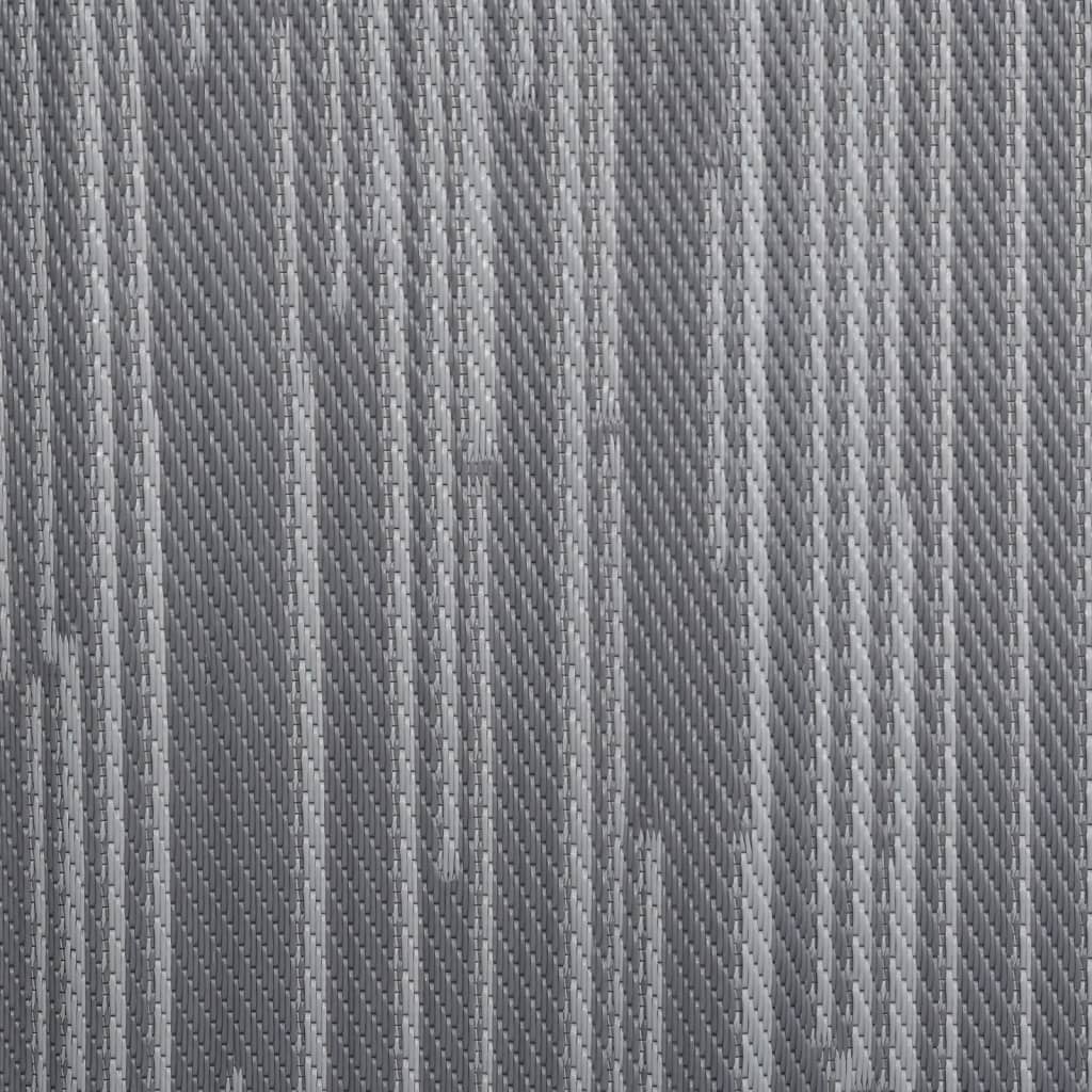 vidaXL udendørs gulvtæppe 140x200 cm PP antracitgrå