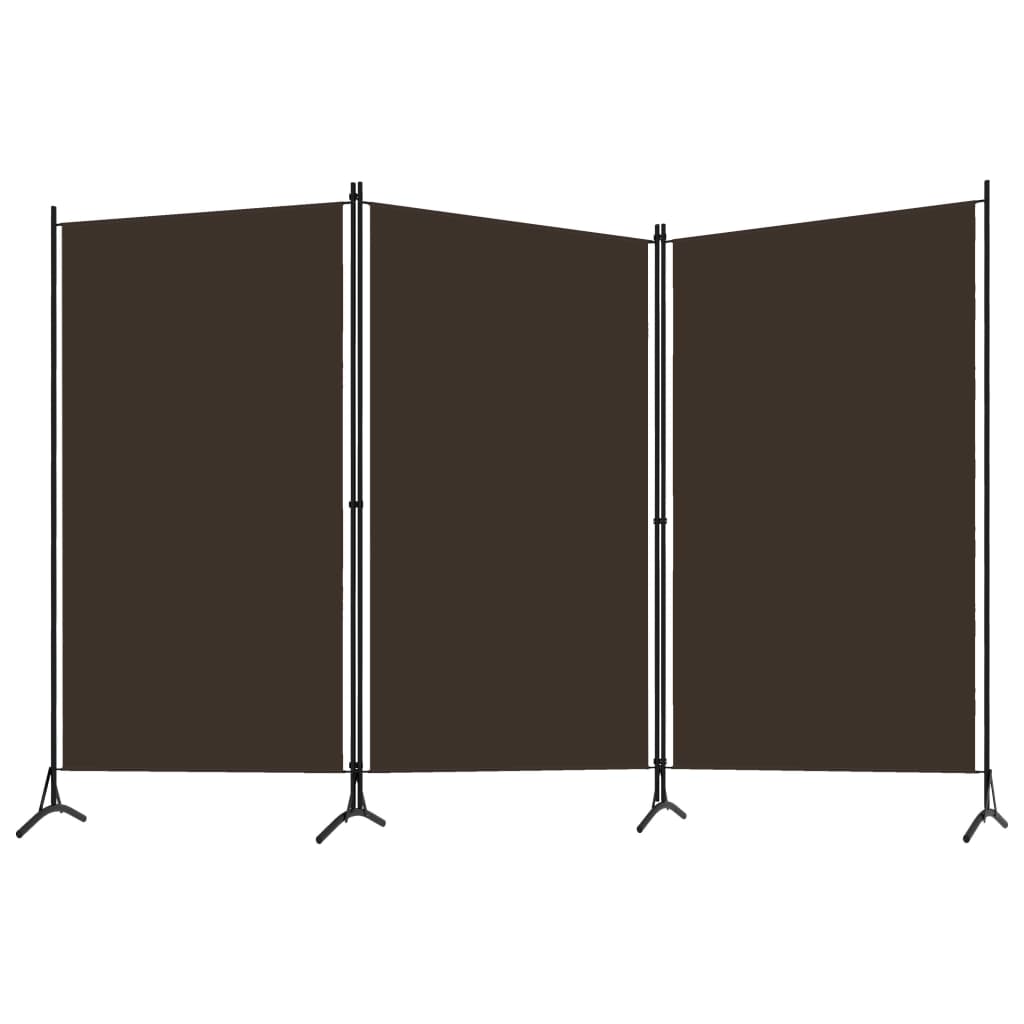 vidaXL 3-panels rumdeler 260 x 180 cm brun