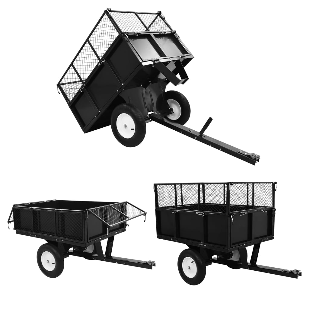 vidaXL vipbar vogn til plæneklipper 300 kg lastkapacitet