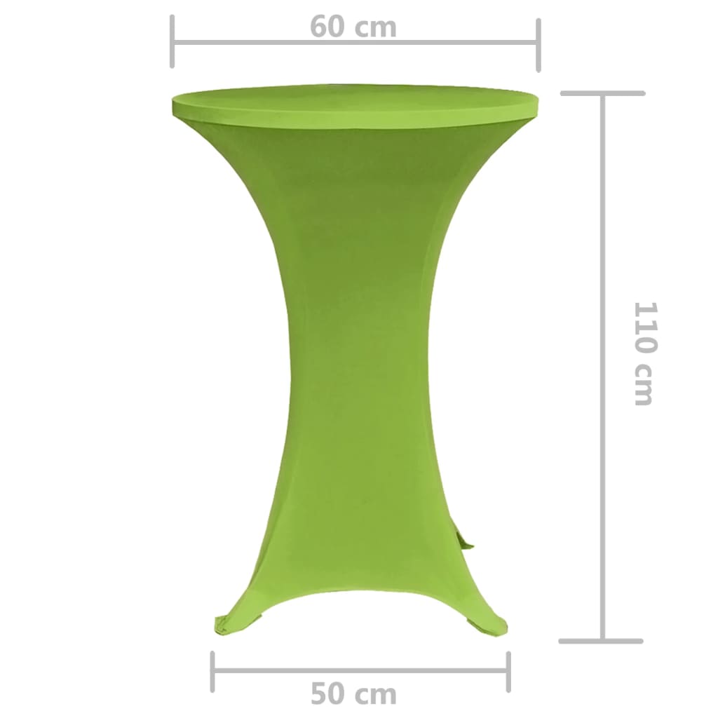 vidaXL bordovertræk i stretch 2 stk. 60 cm grøn