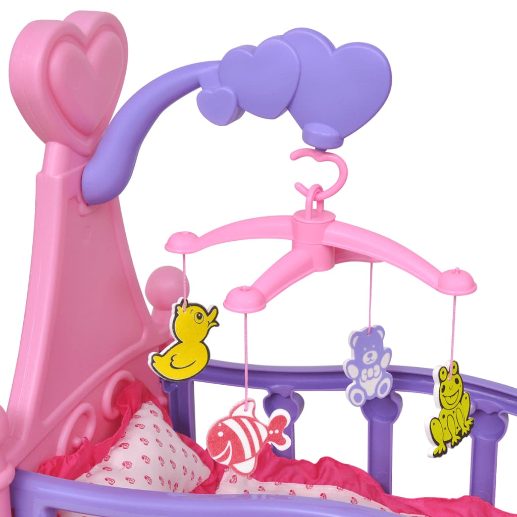 vidaXL seng til legetøjsdukke lyserød og lilla