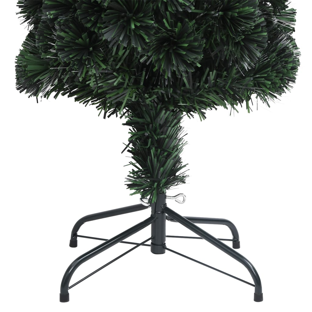 vidaXL kunstigt smalt juletræ med juletræsfod 210 cm fiberoptisk