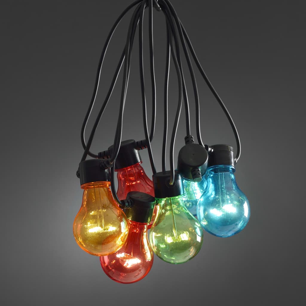 KONSTSMIDE lyskæde med 10 lamper flerfarvet