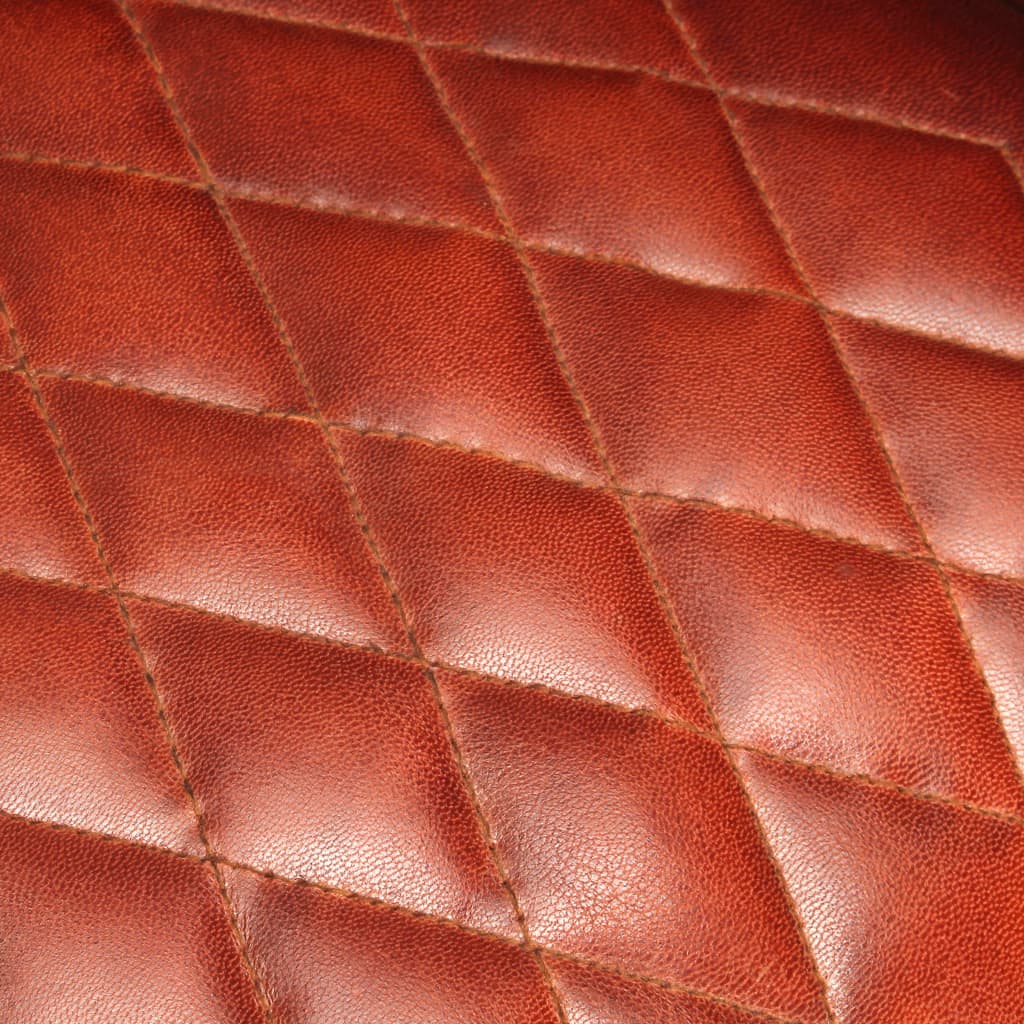 vidaXL lænestol 62x58x65 cm ægte skind brun