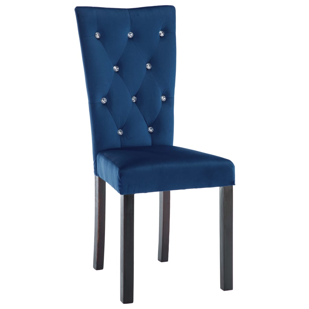 vidaXL spisebordsstole 4 stk. fløjl mørkeblå