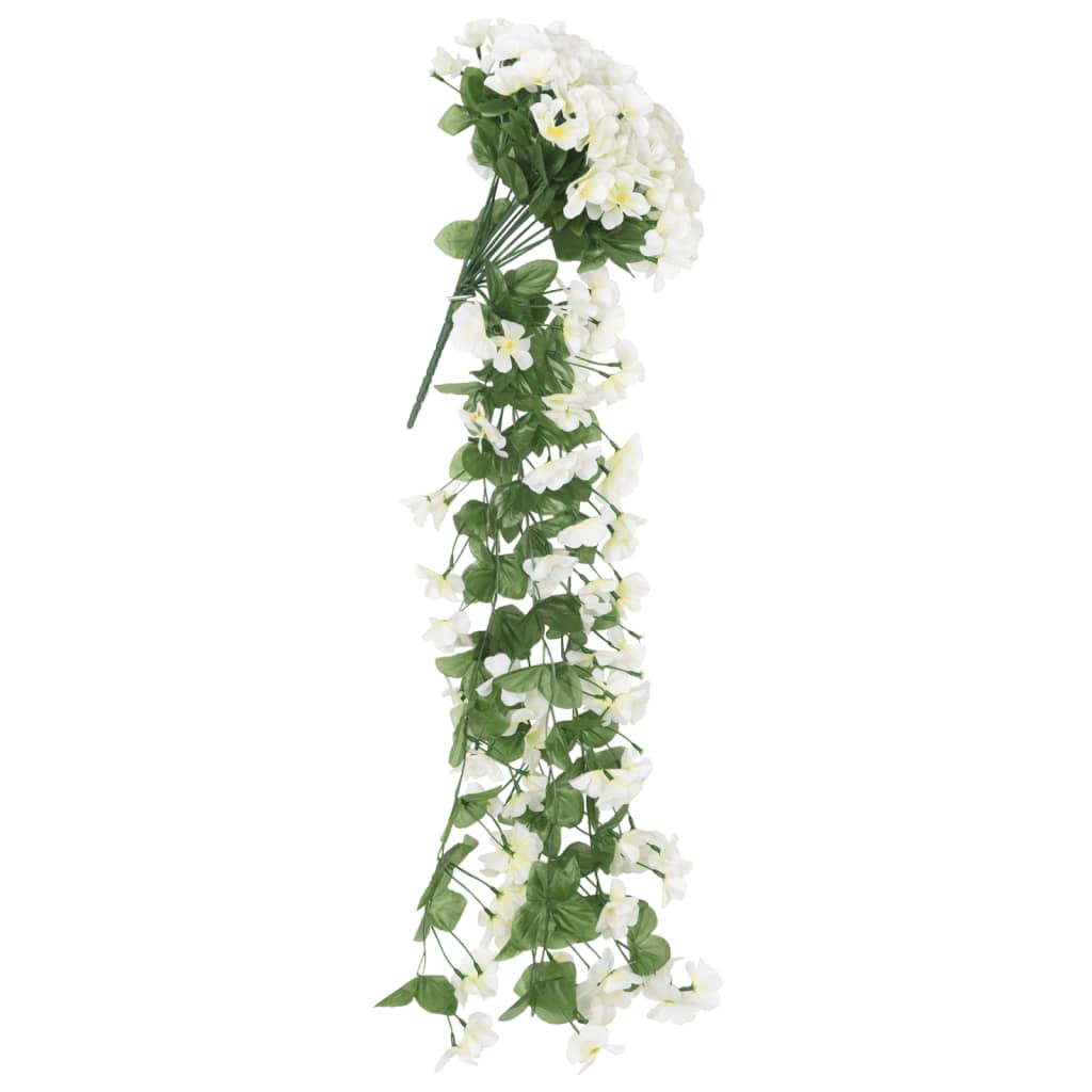 vidaXL kunstige blomsterguirlander 3 stk. 85 cm hvid