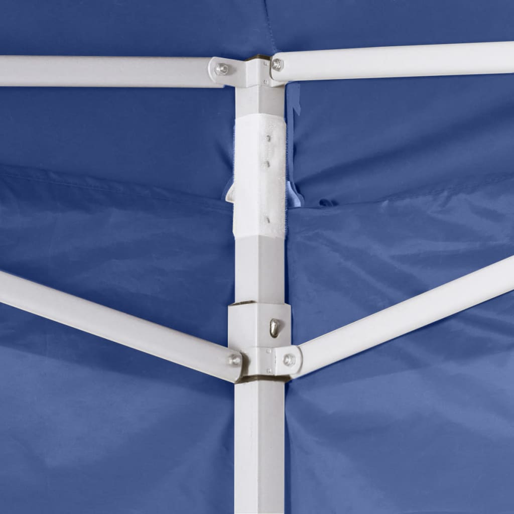 vidaXL foldbart festtelt med 2 sidevægge 2x2 m stål blå
