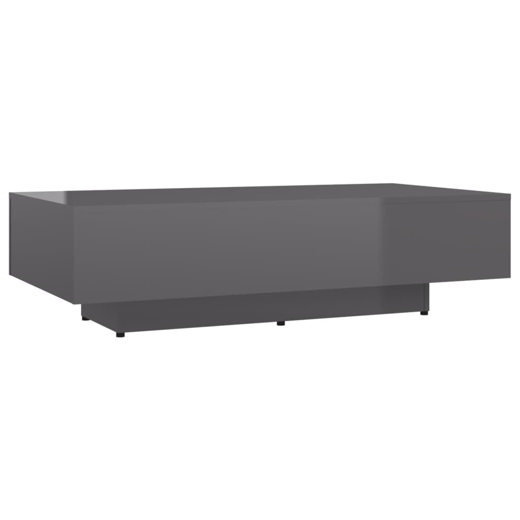 vidaXL sofabord 115x60x31 cm konstrueret træ grå højglans