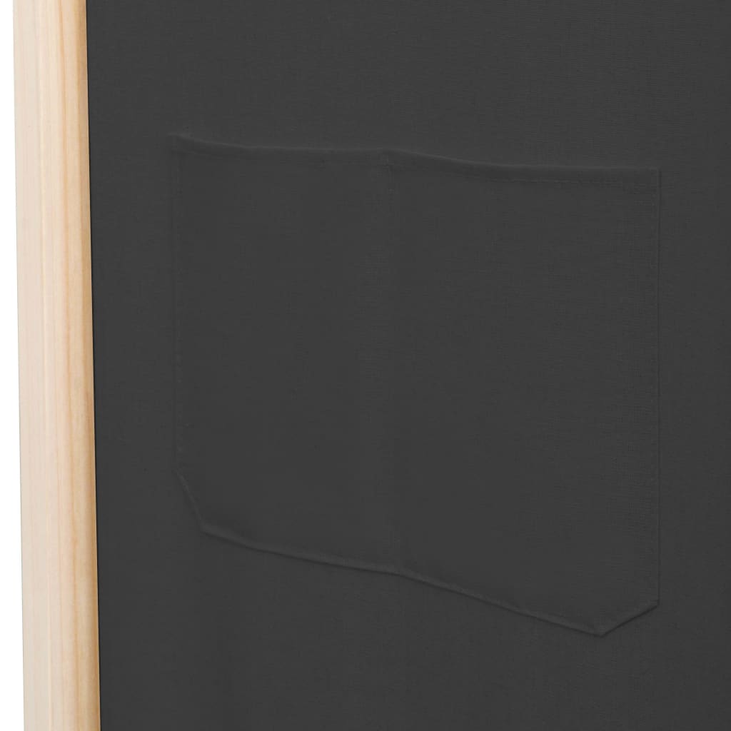 vidaXL 6-panelers rumdeler 240 x 170 x 4 cm stof grå