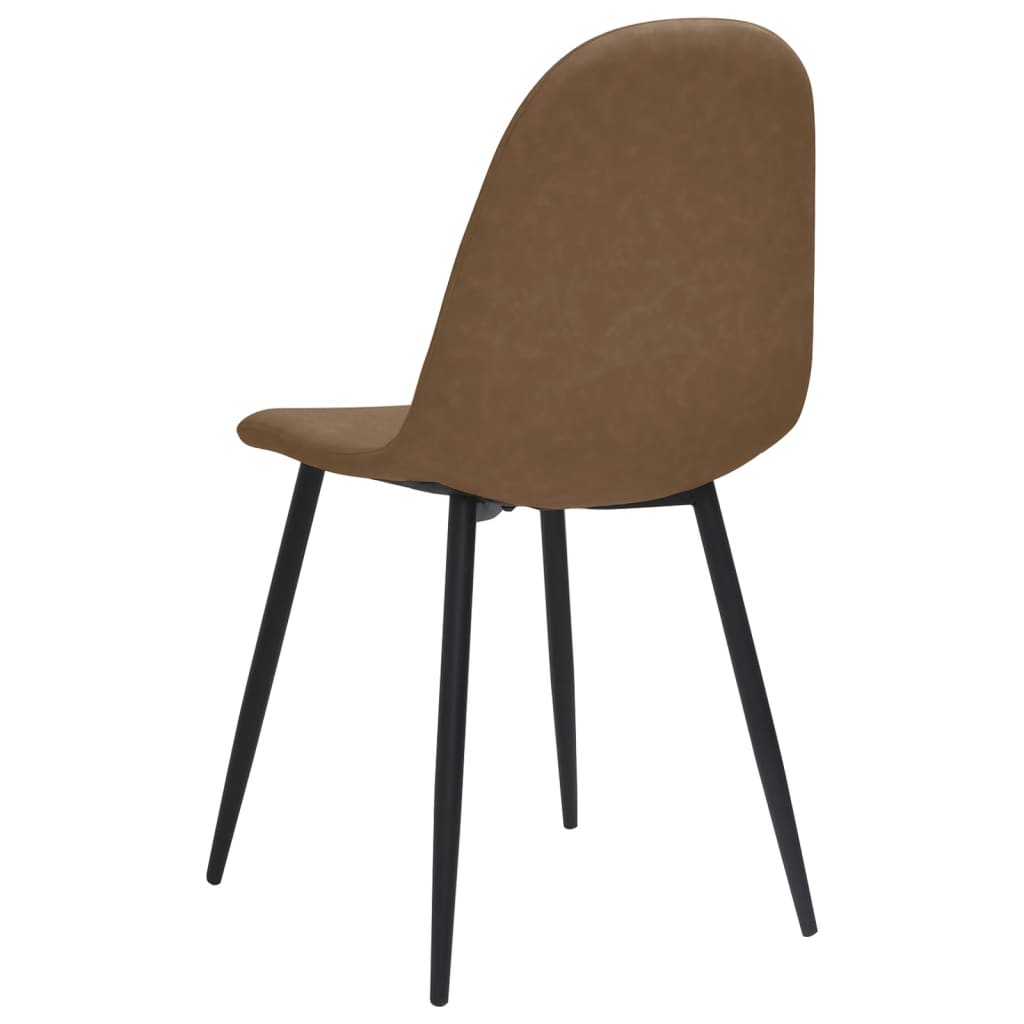 vidaXL spisebordsstole 4 stk. 45x53,5x83 cm kunstlæder mørkebrun