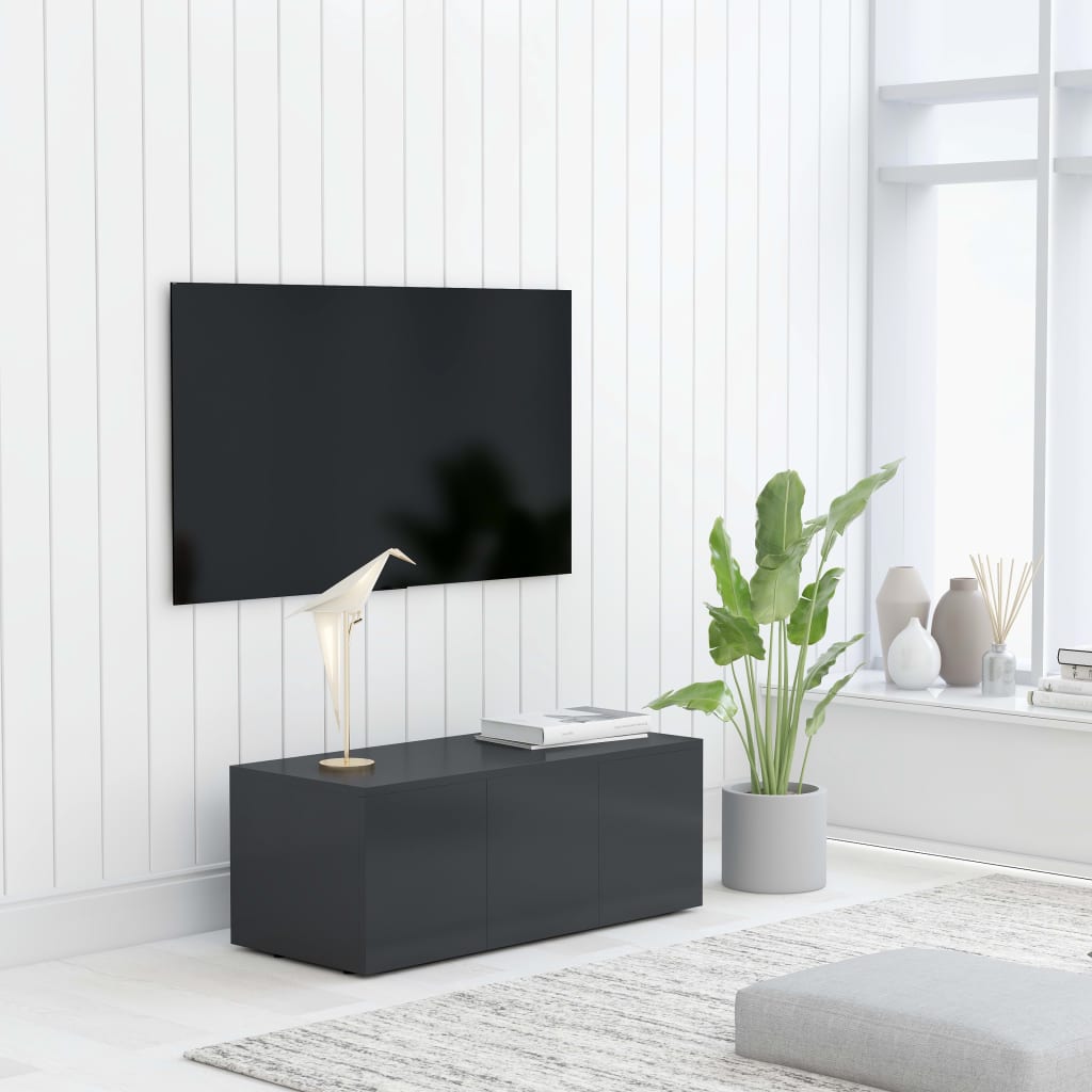 vidaXL tv-skab 80x34x30 cm spånplade grå