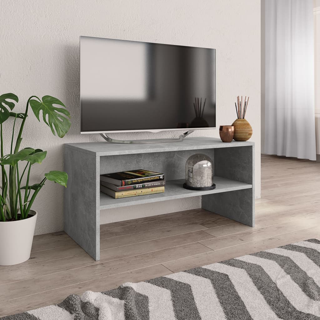 vidaXL tv-bord 80x40x40 cm konstrueret træ betongrå