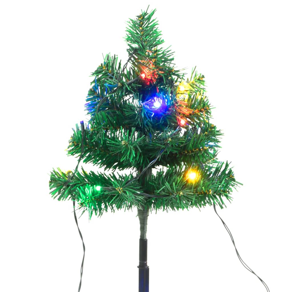 vidaXL juletræer til havesti 6 stk. LED-lys 45 cm PVC flerfarvet