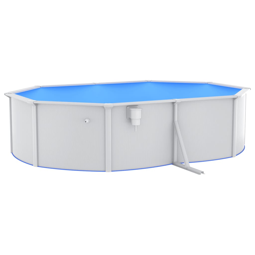 vidaXL swimmingpool med sandfilterpumpe 490x360x120 cm