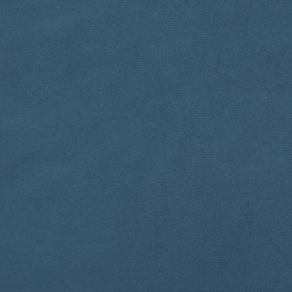 vidaXL kontinentalseng med madras 200x200 cm fløjl mørkeblå