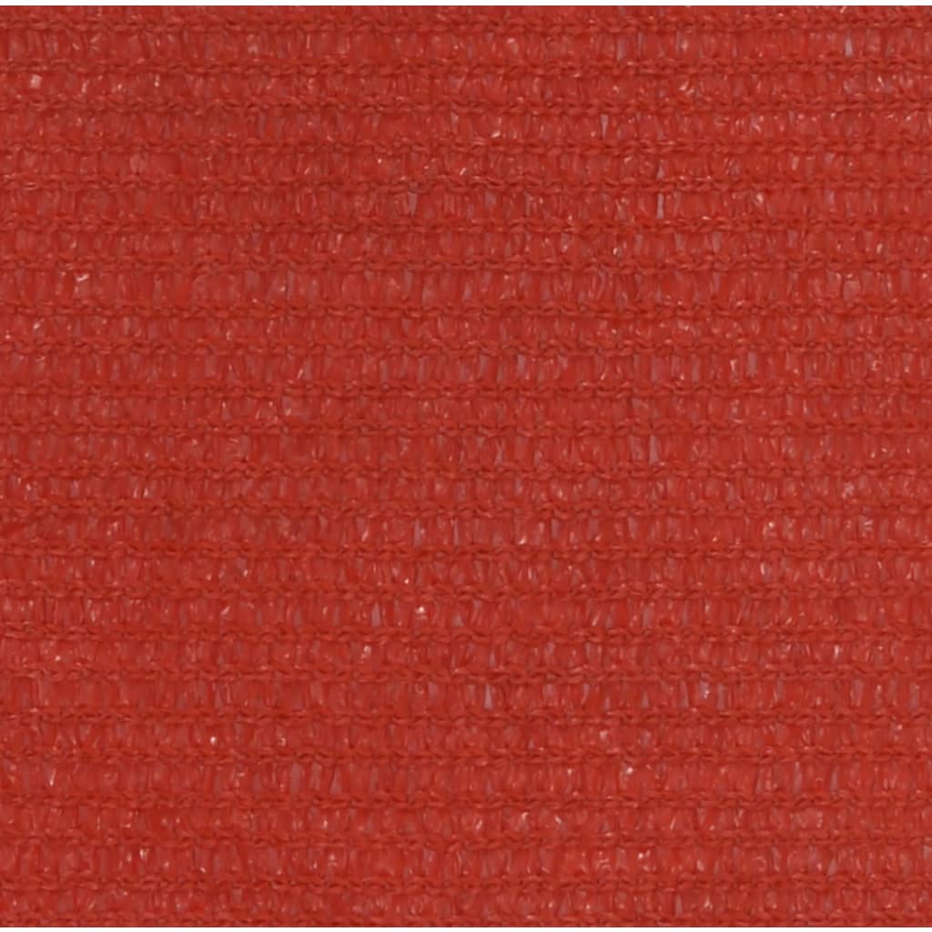 vidaXL solsejl 2x5 m 160 g/m² HDPE rød