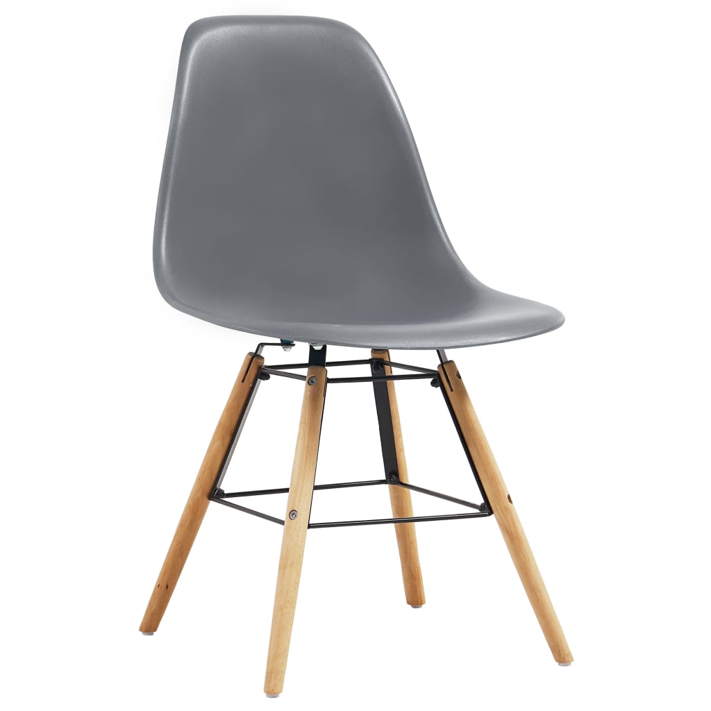vidaXL spisebordsstole 4 stk. plastik grå