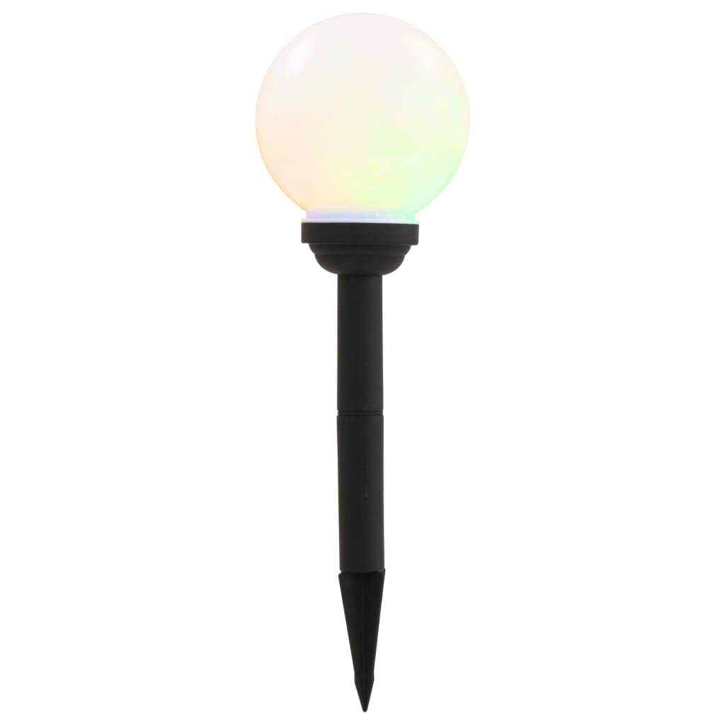 vidaXL LED-solcellelamper 4 stk. 15 cm rund RGB-farver