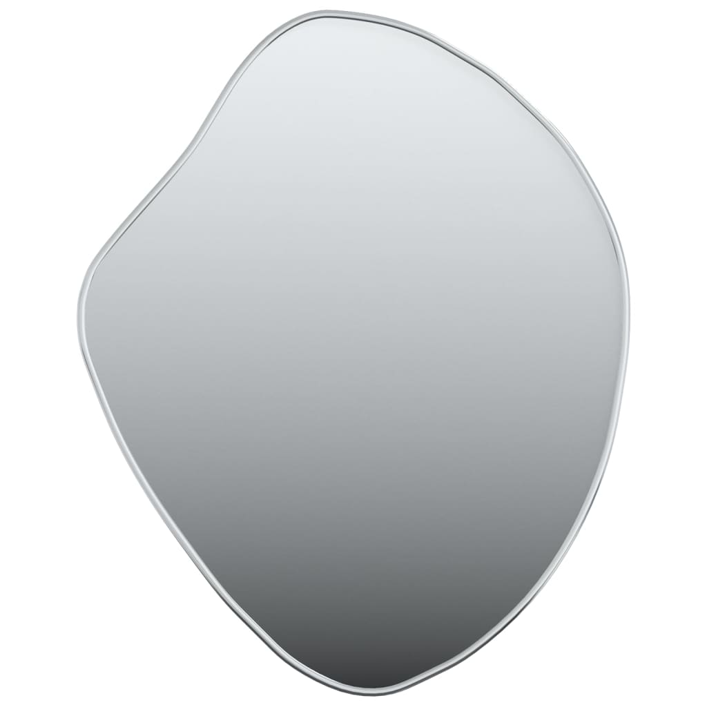 vidaXL vægspejl 50x40 cm sølvfarvet