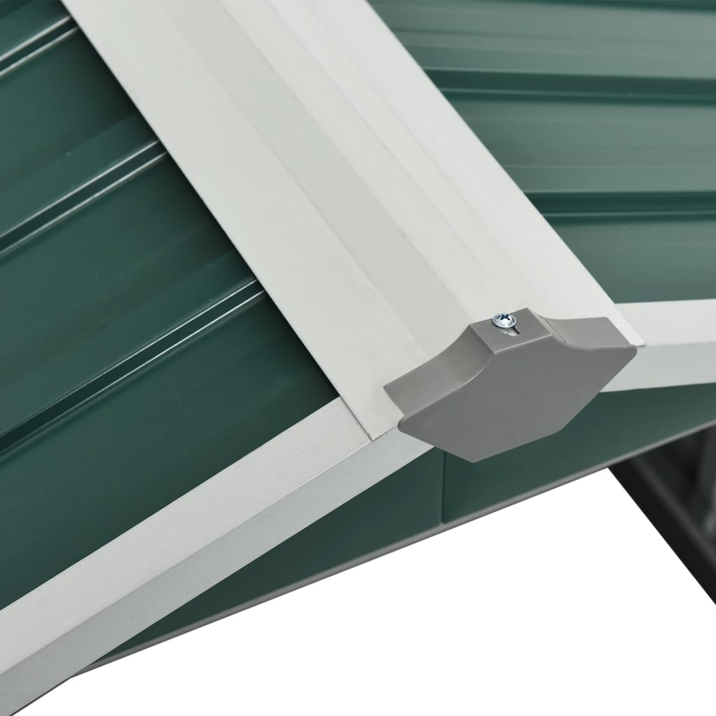 vidaXL garage til robotplæneklipper 92x97x63 cm galvaniseret stål grøn