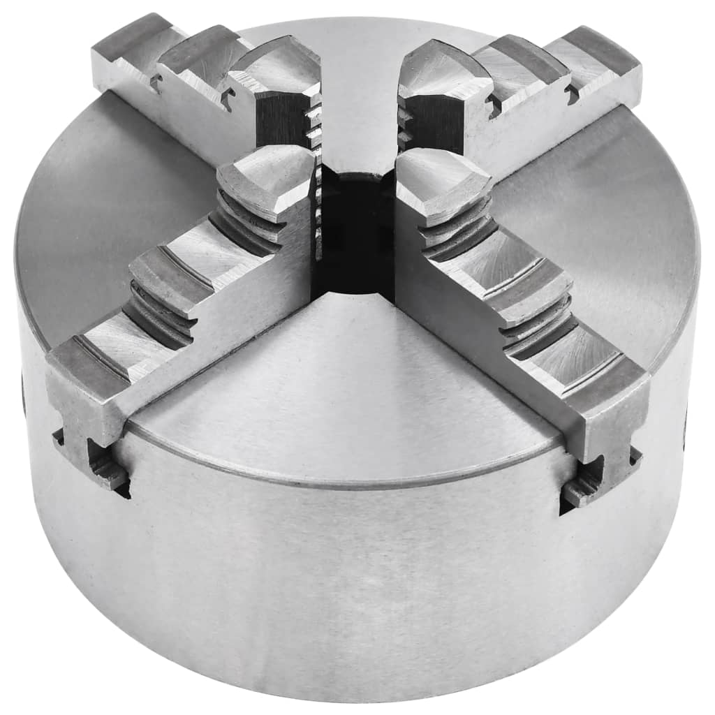 vidaXL selv-centrerende patron til drejebænk 4 kæber 125 mm stål