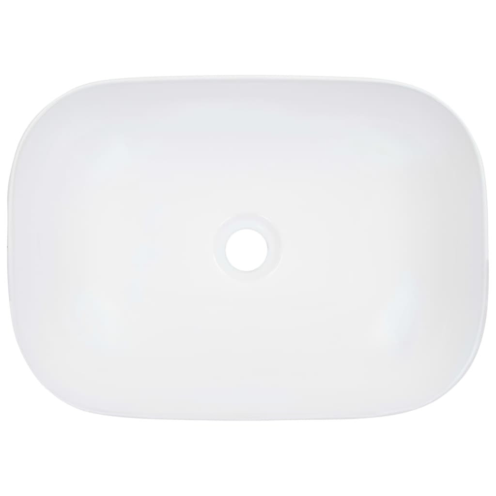 vidaXL håndvask 45,5 x 32 x 13 cm keramik hvid