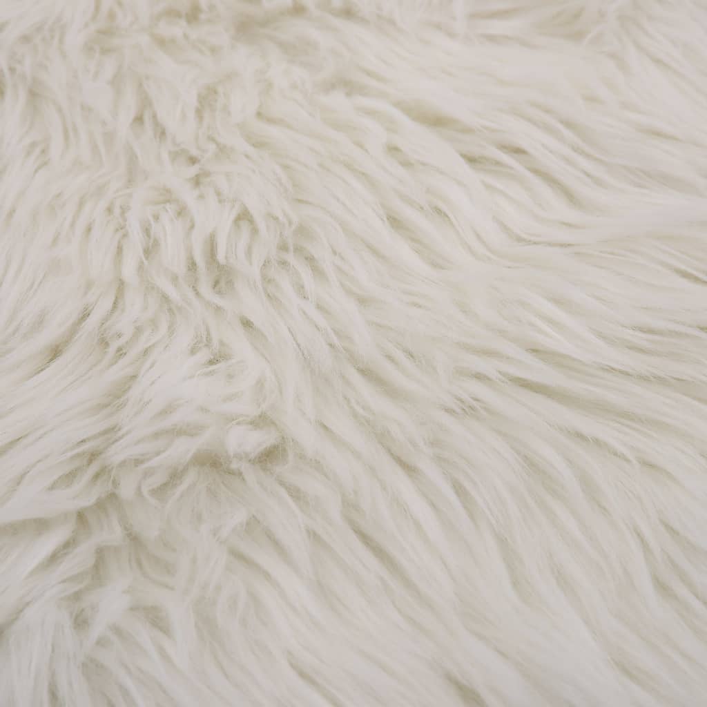 vidaXL gulvtæppe 60 x 90 cm kunstigt fåreskind hvid