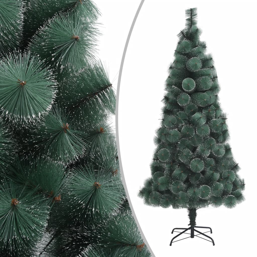 vidaXL kunstigt juletræ med fod 150 cm PET grøn