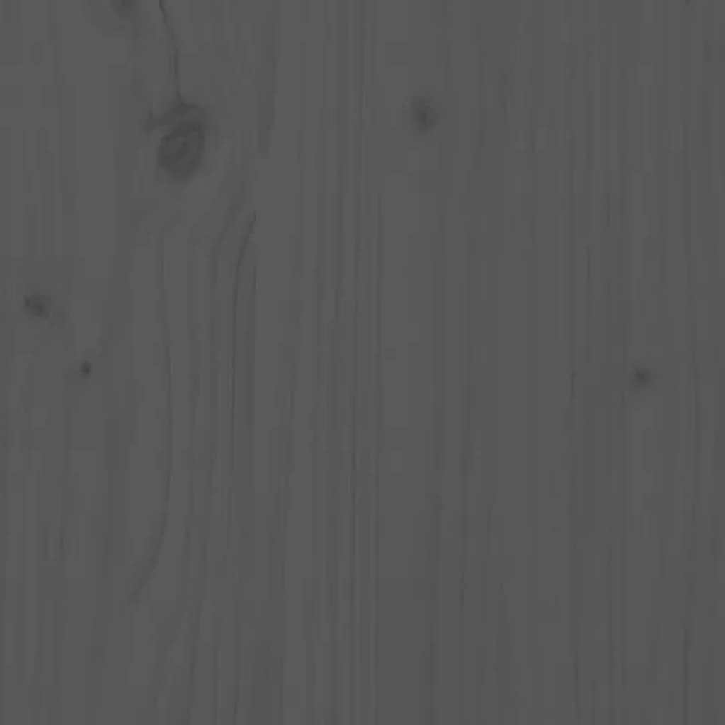 vidaXL bogreol/rumdeler 80x25x163,5 cm massivt fyrretræ grå