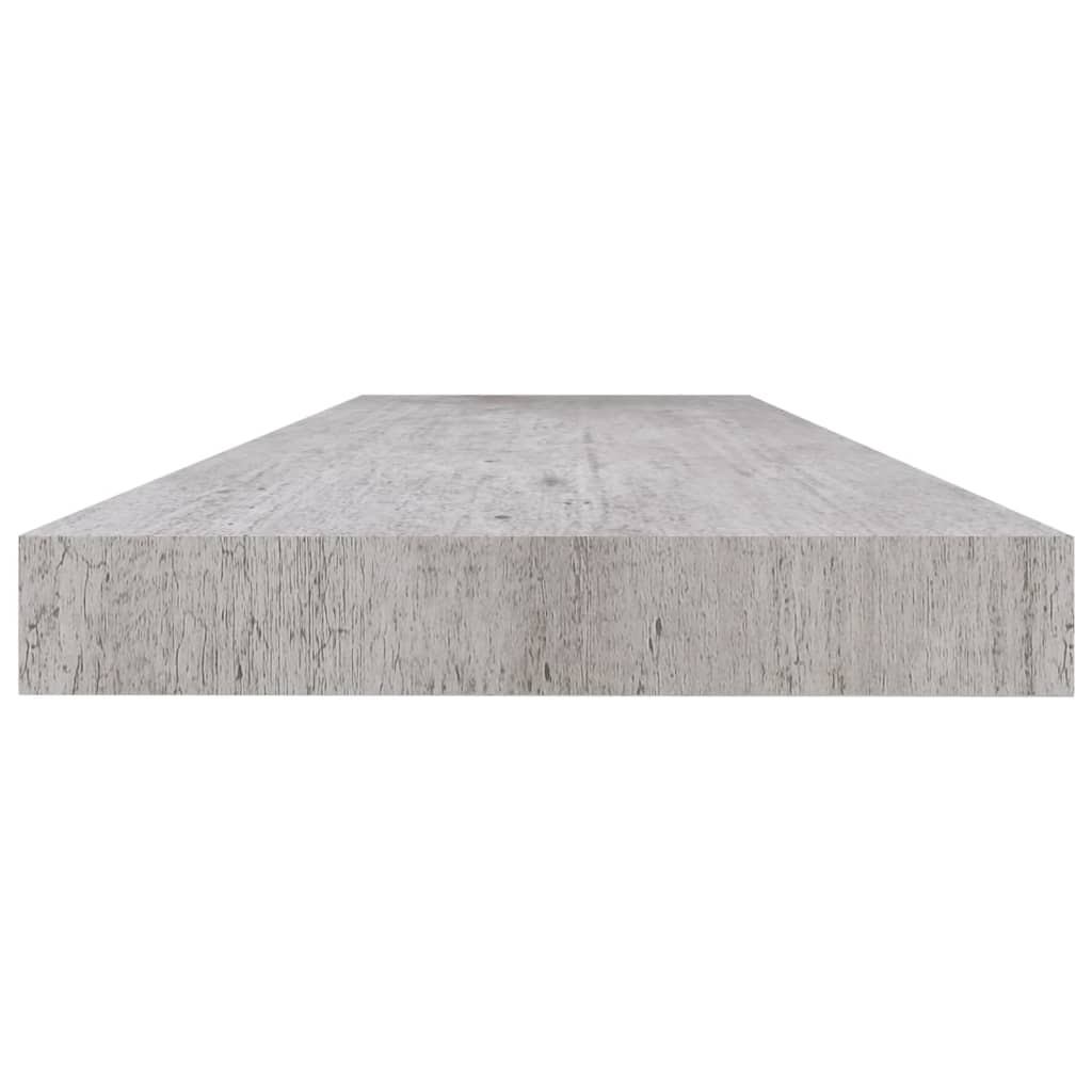 vidaXL væghylder 4 stk. 120x23,5x3,8 cm MDF betongrå