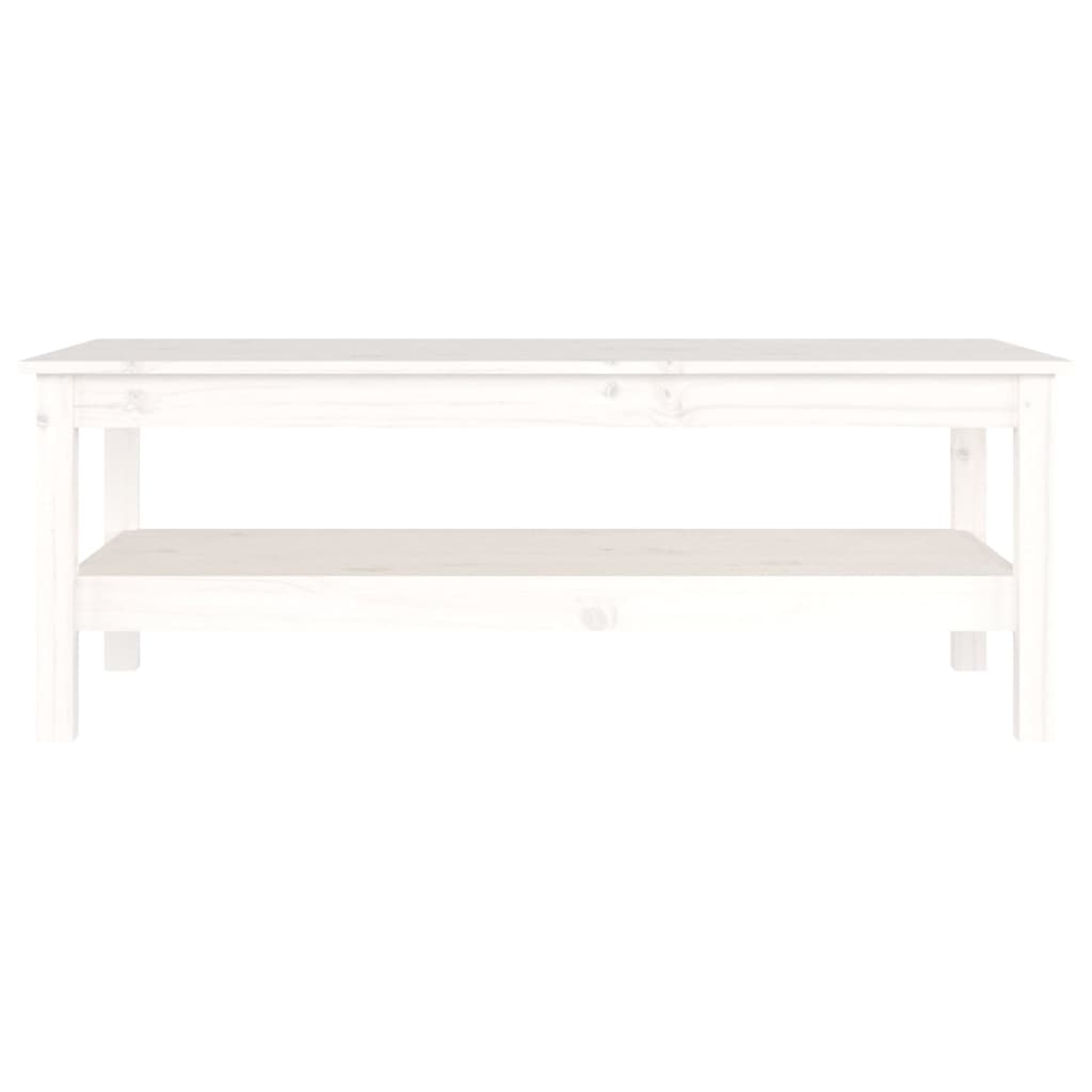 vidaXL sofabord 110x50x40 cm massivt fyrretræ hvid