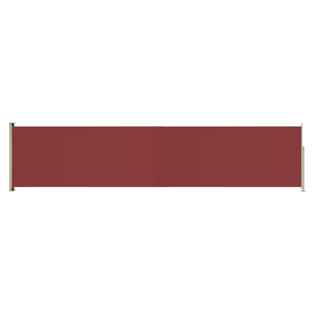 vidaXL sammenrullelig sidemarkise til terrassen 140x600 cm rød