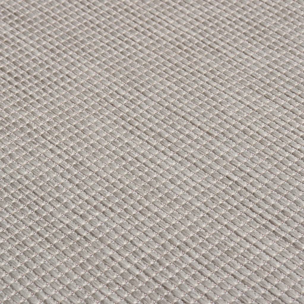 vidaXL fladvævet udendørstæppe 200x280 cm gråbrun
