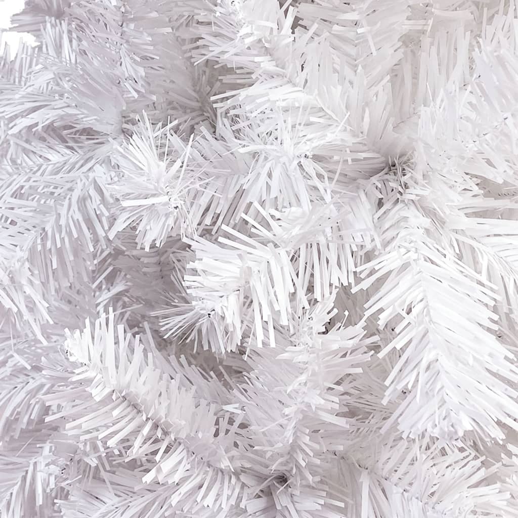 vidaXL smalt juletræ med lys og kuglesæt 180 cm hvid