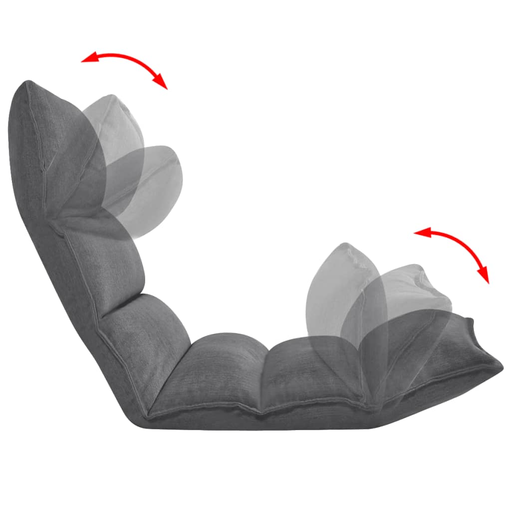 vidaXL foldbar loungemadras til gulv stof grå