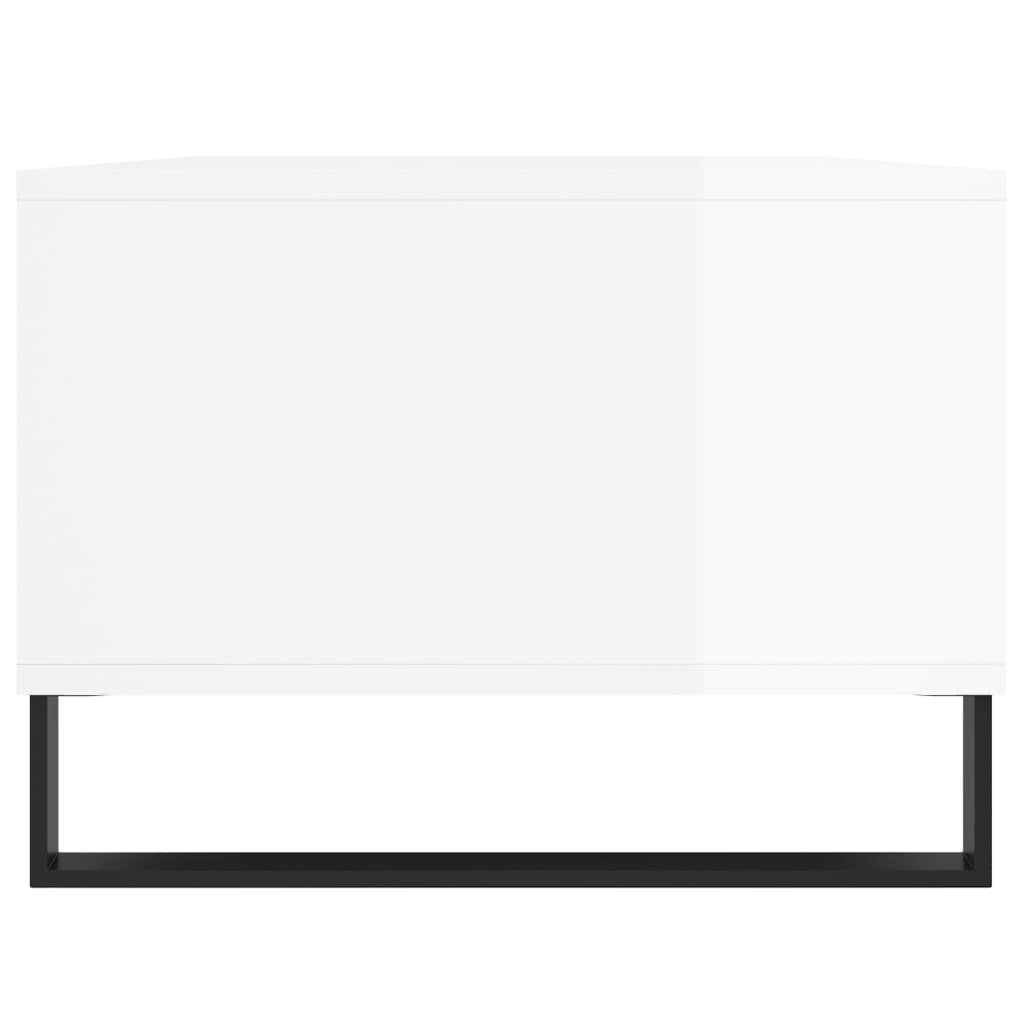 vidaXL sofabord 90x50x36,5 cm konstrueret træ hvid højglans