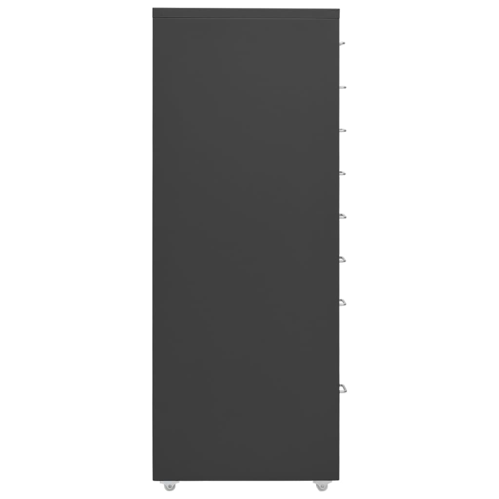 vidaXL mobilt arkivskab 28x41x109 cm metal antracitgrå