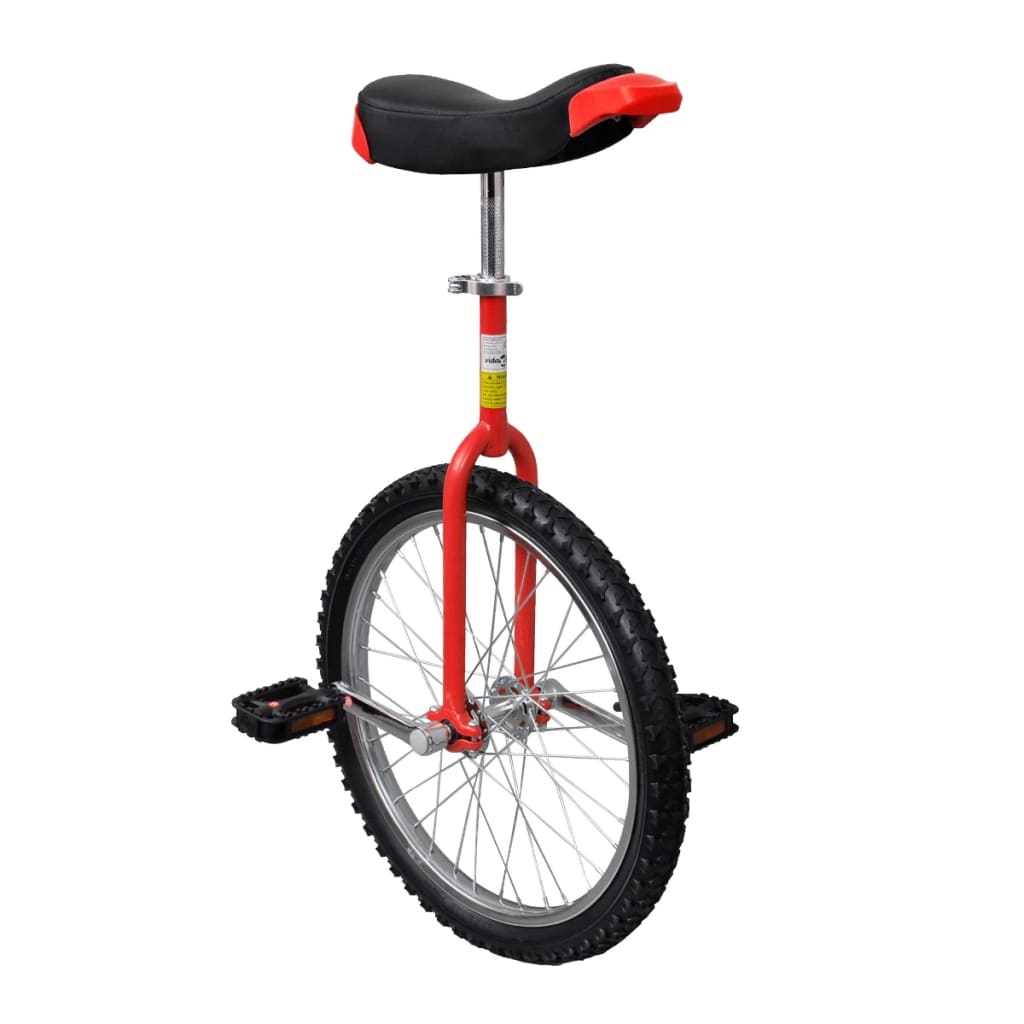 vidaXL Justerbar ethjulet cykel 20 tommer rød
