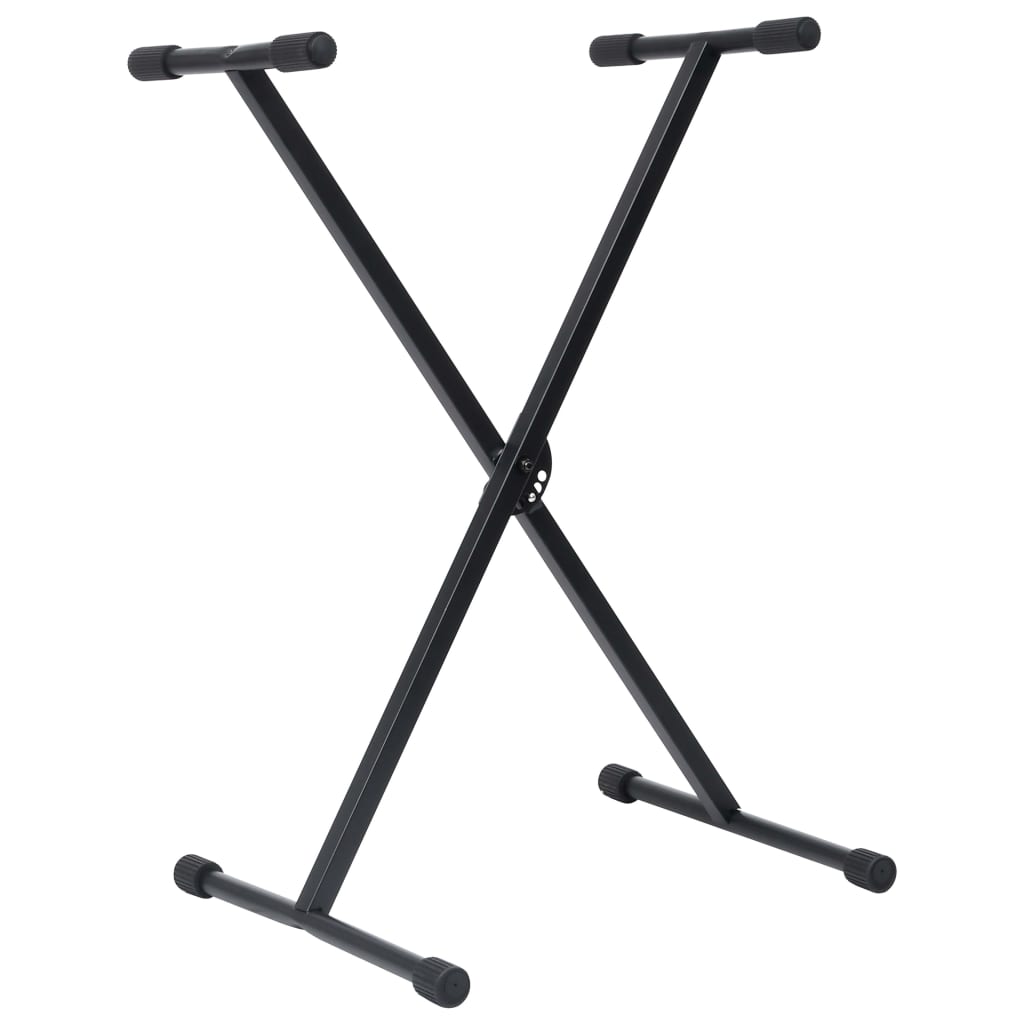 vidaXL keyboardstativ- og stolesæt sort