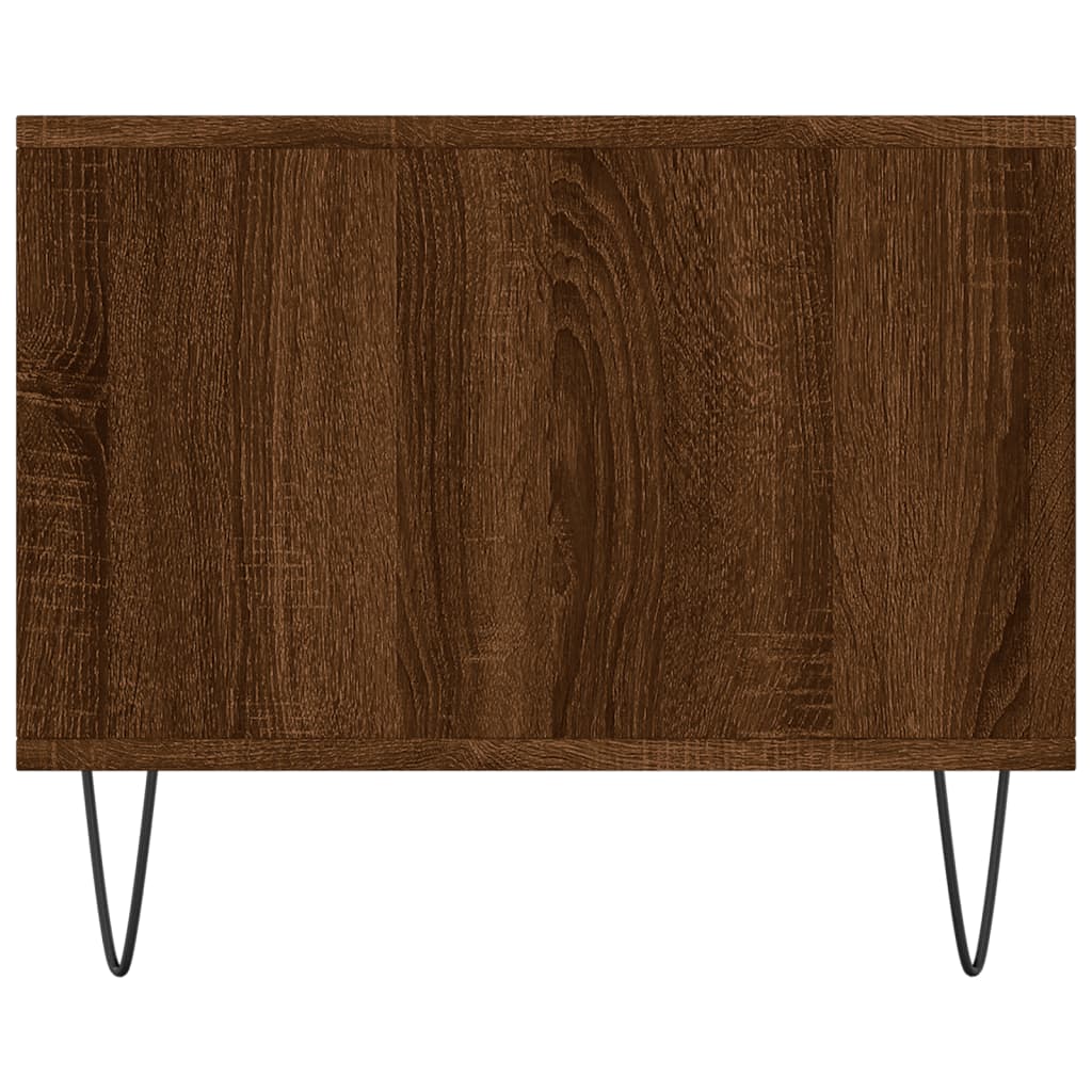 vidaXL sofabord 90x50x40 cm konstrueret træ brun egetræsfarve