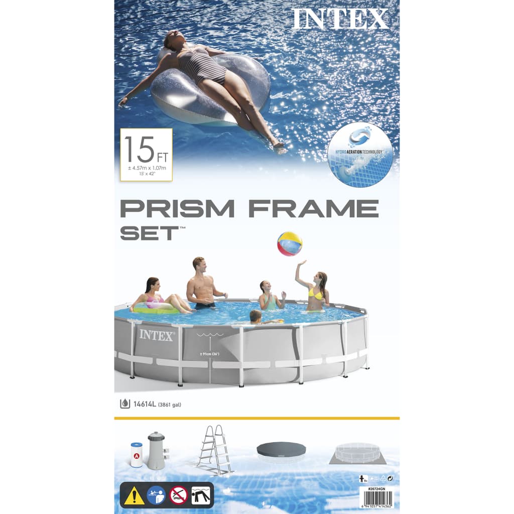 Intex Prism Frame swimmingpoolsæt 457x107 cm 26724GN