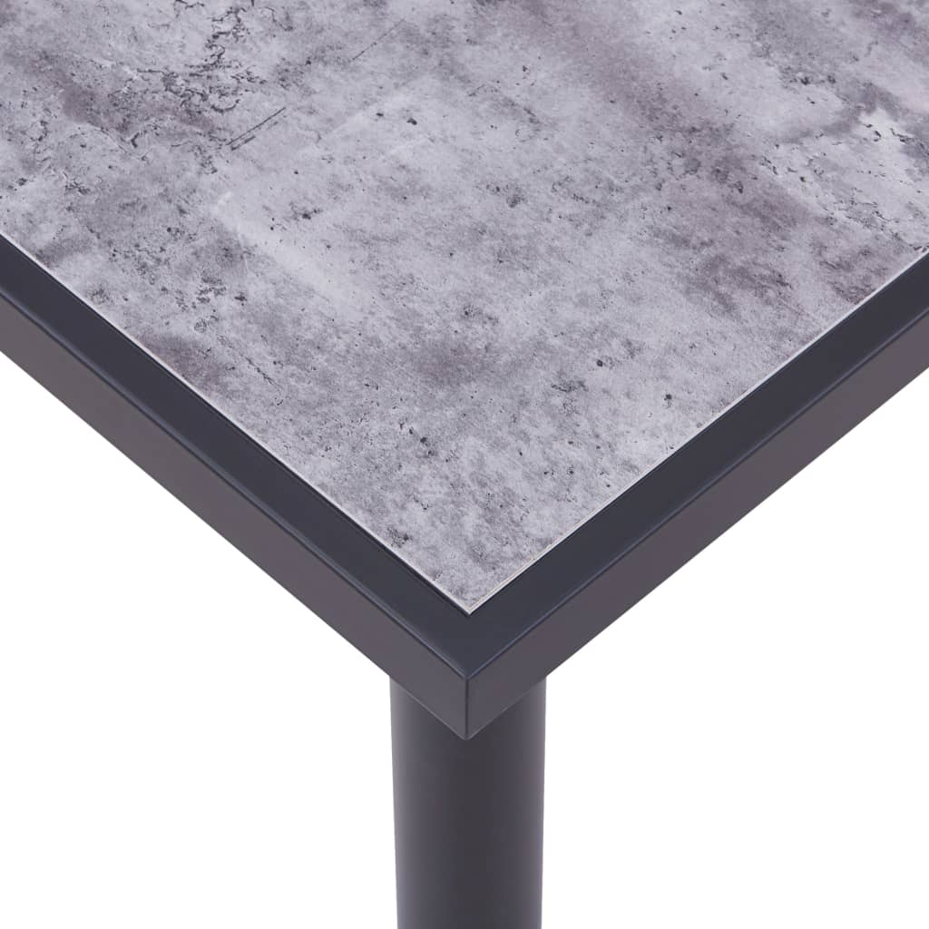 vidaXL spisebord 120 x 60 x 75 cm MDF sort og betongrå