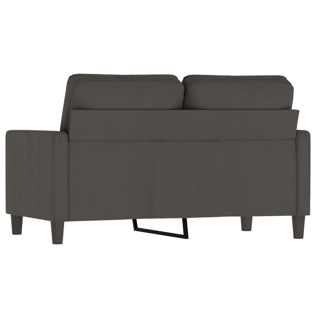 vidaXL 2-personers sofa 120 cm velour mørkegrå