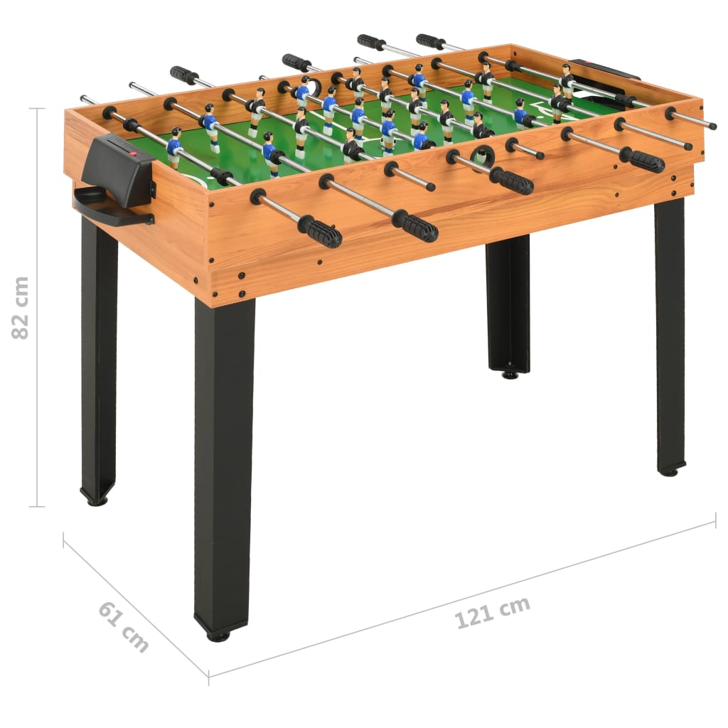 vidaXL 15-i-1 multi-spillebord 121 x 61 x 82 cm ahorn