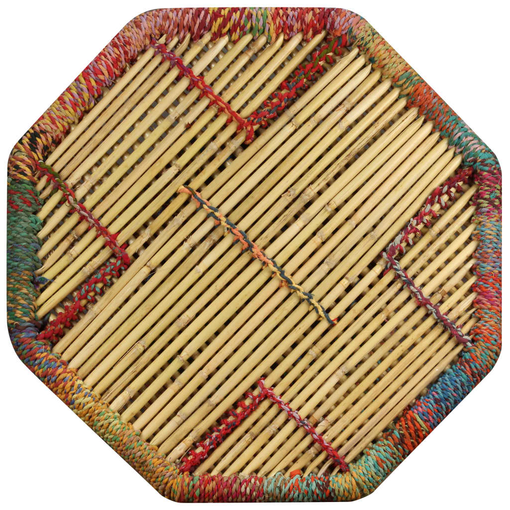 vidaXL sofabord i bambus med chindi-detaljer flerfarvet
