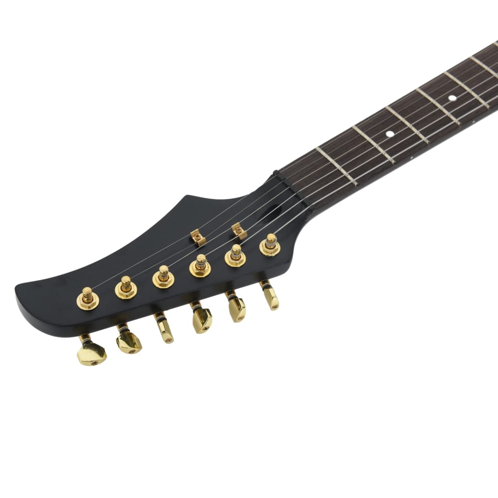 vidaXL elektrisk guitar til begyndere inkl. taske 4/4 39" sort og guld