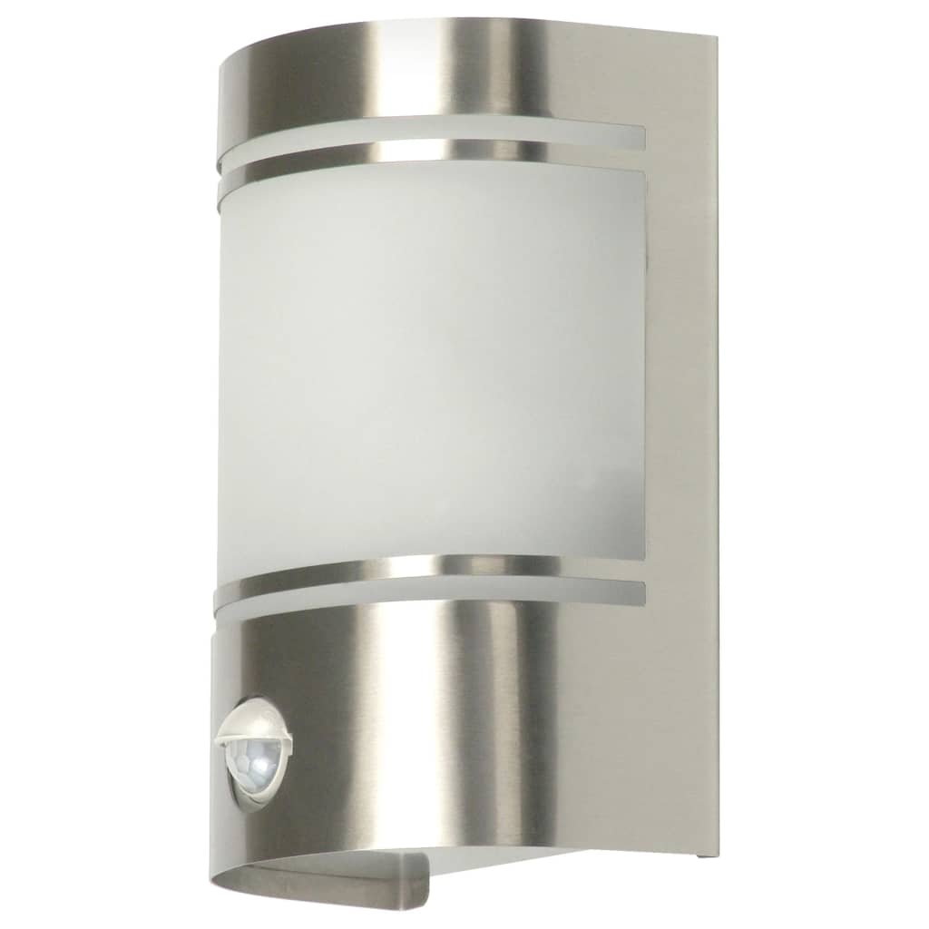 Smartwares udendørs væglampe med bevægelsessensor 14x20x10,5 cm sølv
